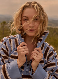Morning Miles Stripe Quarter Zip Detail 2 - AS Kids