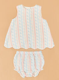 Tulip Stripe Scallop Back Bubble - AS Kids