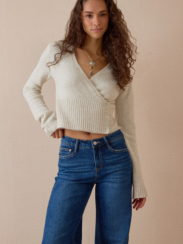 Ciela Wrap Button Side Sweater Detail 5 - AS Kids