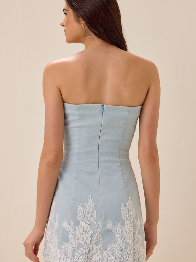 Karan Strapless Lace Dress Detail 6 - AS Kids