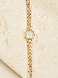 Square Face Thin Link Watch Detail 2 - AS Kids
