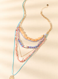 Color Strand Layered Necklace Detail 2 - AS Kids