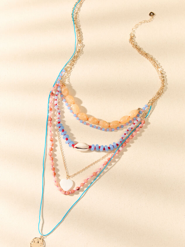 Color Strand Layered Necklace Detail 2 - AS Kids