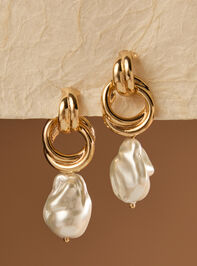 Pearl Door Knocker Dangle Earring - ALTAR'D STATE KIDS