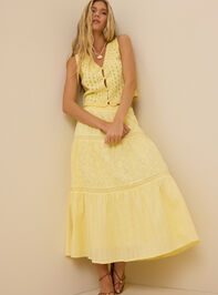 Ada Pointelle Pearl Button Sleeveless Cardigan - ALTAR'D STATE KIDS