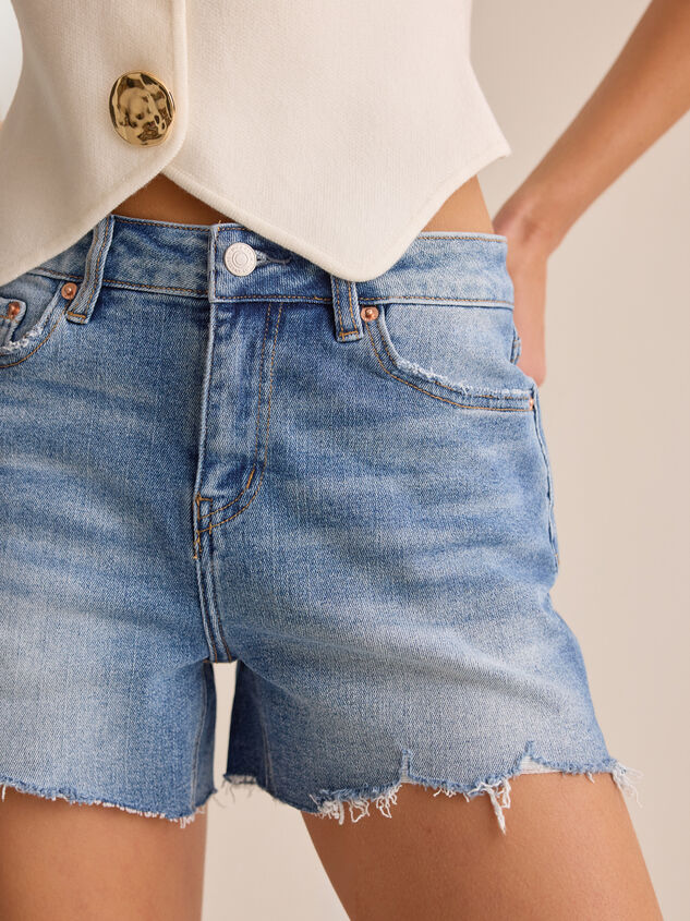 Jade Distressed Denim Shorts Detail 2 - AS Kids