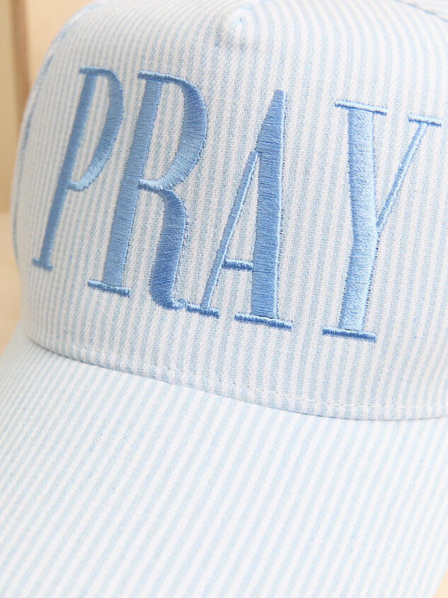 Blue Striped Pray Hat Detail 2 - ALTAR'D STATE KIDS