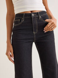 Janae Mid Rise Contrast Pipe Jean Detail 2 - AS Kids