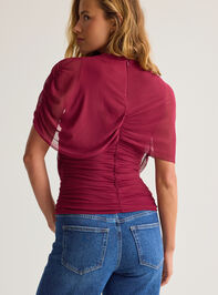 Kael Mesh Shawl Wrap Top Detail 4 - AS Kids