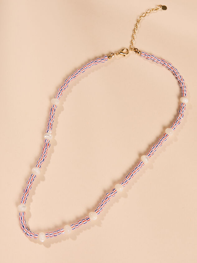 Stripe Pearl Choker Necklace Detail 2 - ALTAR'D STATE KIDS