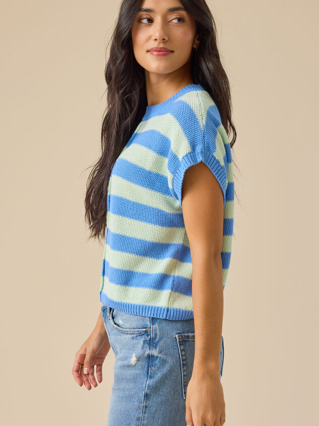 Peony Striped Sweater Vest Detail 4 - ALTAR'D STATE KIDS