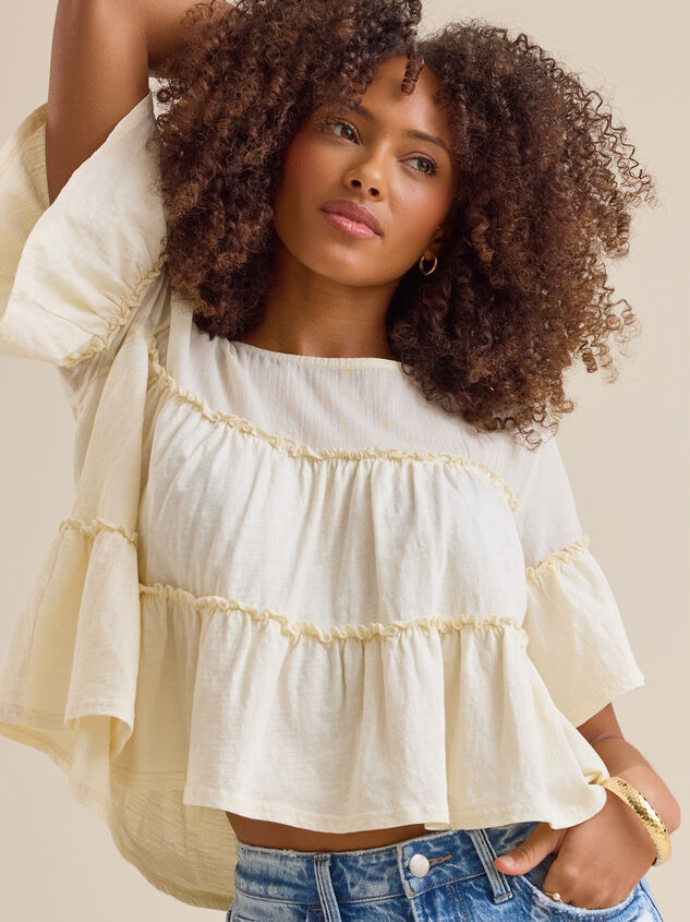 Calliope Tiered Babydoll Top Detail 3 - AS Kids
