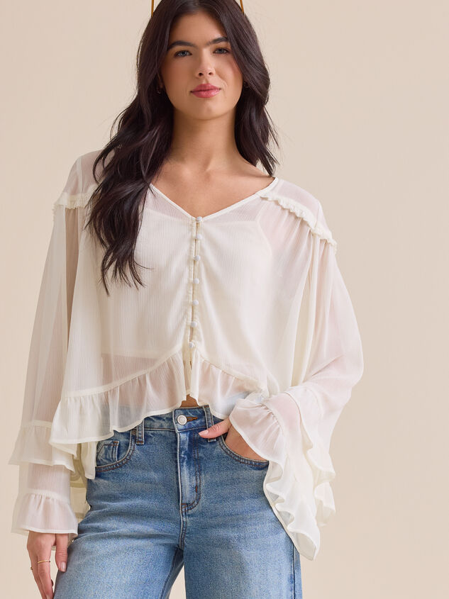 Kariss Chiffon Ruffle Top Detail 2 - AS Kids