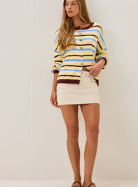 Sarai Stripe Button Up Cardigan Detail 2 - AS Kids