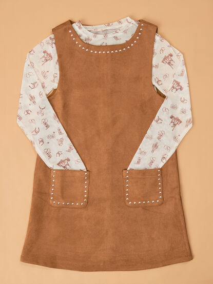 Carie Jumper Suede Dress Youth Set - AS Kids