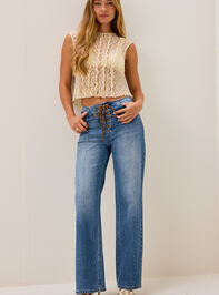 Tasha High Rise Lace up Jean - AS Kids