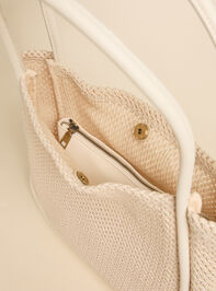Jules Raffia Lined Tote Bag Detail 4 - ALTAR'D STATE KIDS