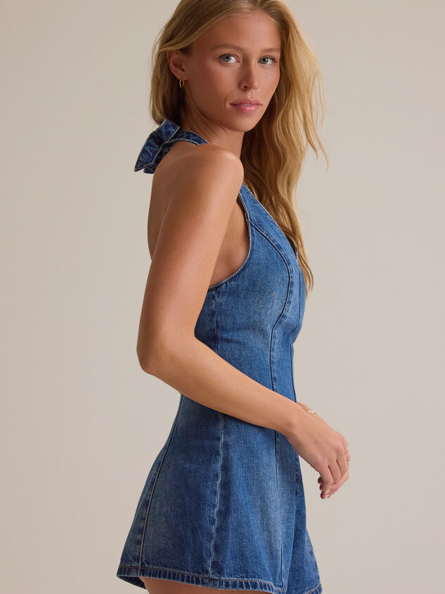 Calie Denim Halter Romper Detail 5 - ALTAR'D STATE KIDS