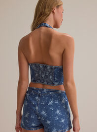 Jocelyn Denim Halter Romper Detail 4 - AS Kids