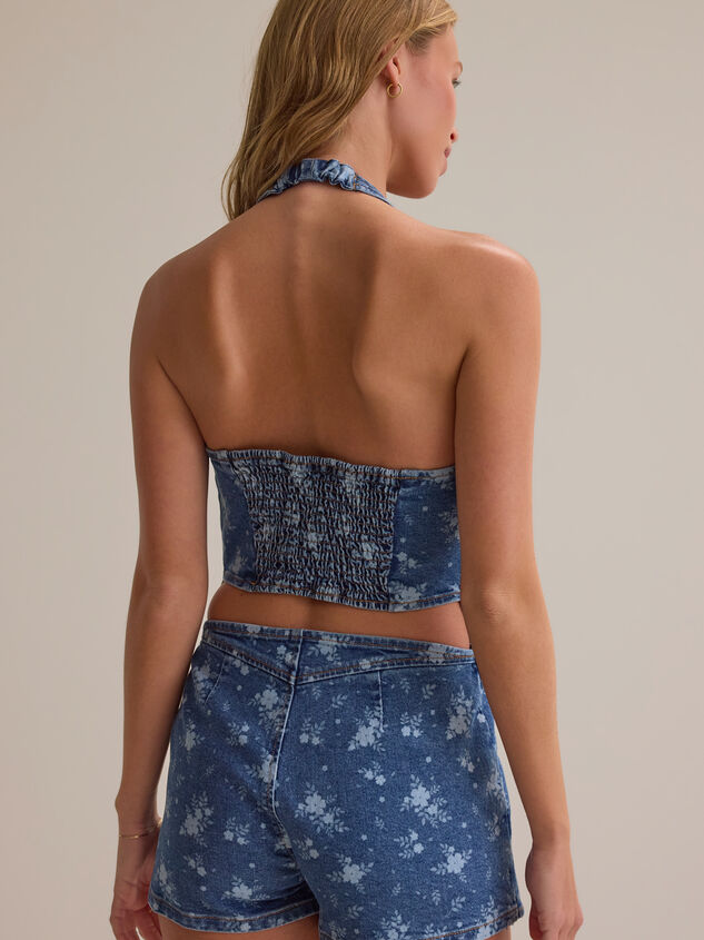 Jocelyn Denim Halter Romper Detail 4 - AS Kids