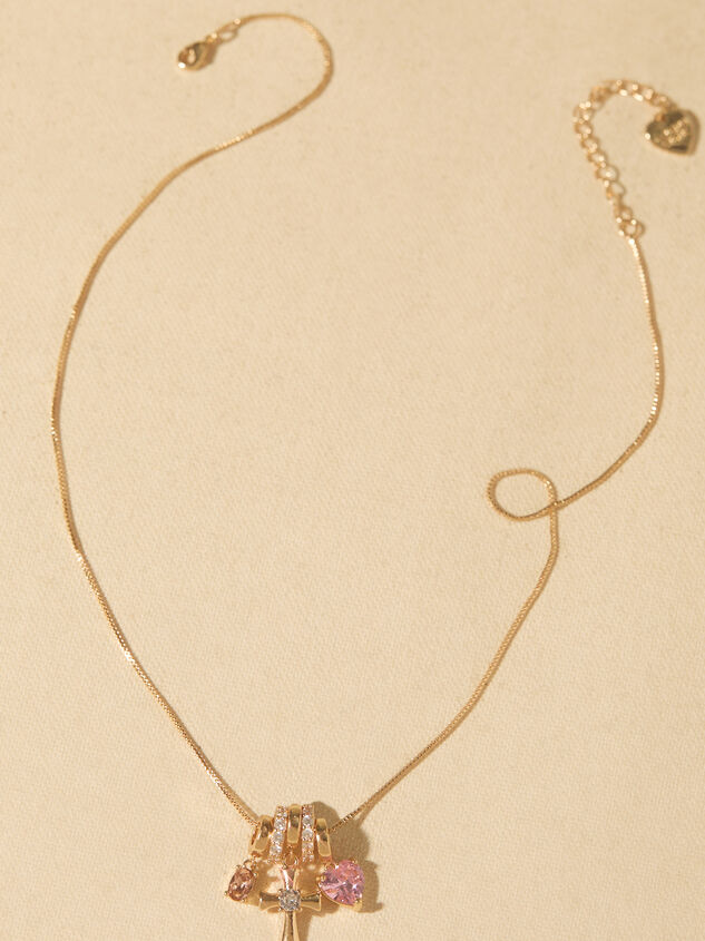 Heart Cross Charm Necklace - AS Kids