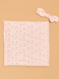 Kimberly Ballet Stripe Swaddle Set Detail 2 - AS Kids