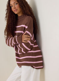 Carolyn Mock Neck Striped Sweater Detail 5 - AS Kids