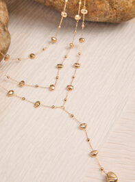 Gold Nugget Layered Necklace Detail 2 - AS Kids