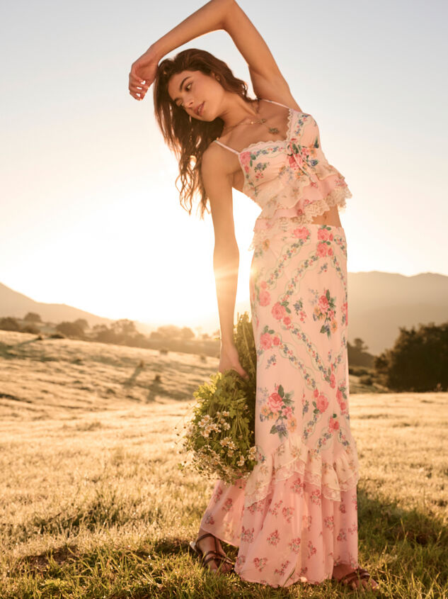 Aitiana Tiered Maxi Skirt Detail 2 - ALTAR'D STATE KIDS