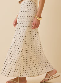 Elodie Polka Dot Linen Maxi Skirt Detail 4 - ALTAR'D STATE KIDS