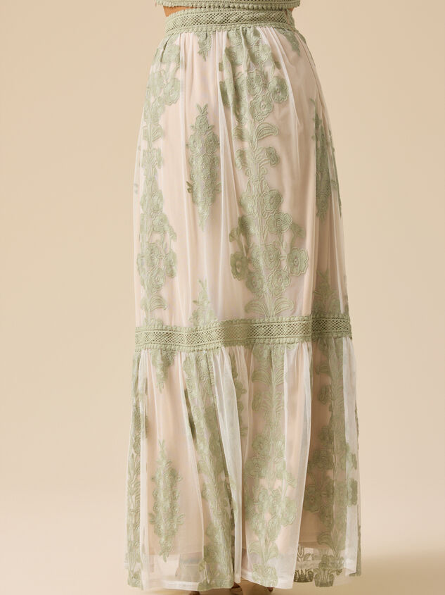 Arissa Floral Embroidered Maxi Skirt Detail 5 - ALTAR'D STATE KIDS