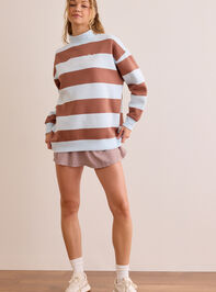 Brooklyn Stripe Mockneck Detail 3 - AS Kids