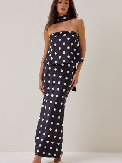 Nancie Polka Dot Scarf Top - AS Kids