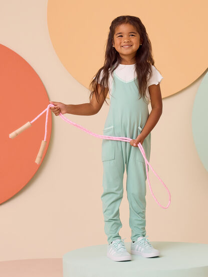 Hang Tough Gingham Trim Jumpsuit - AS Kids