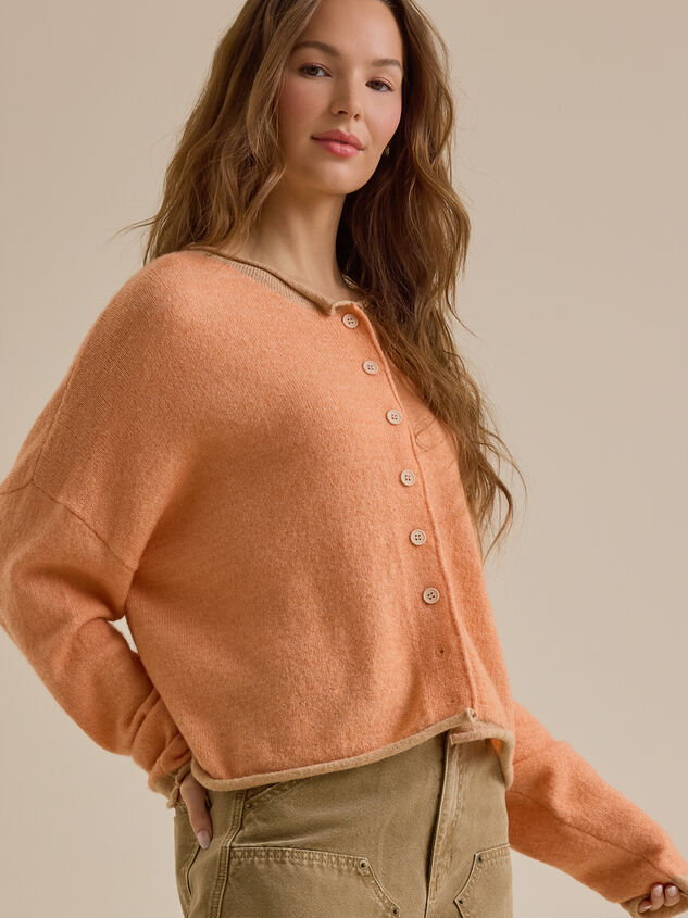 Skyla Contrast Roll Neck Cardigan Detail 3 - ALTAR'D STATE KIDS