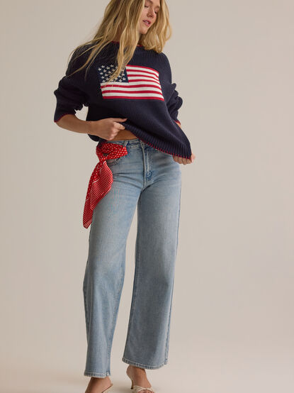 Newport American Flag Contrast Sweater - AS Kids