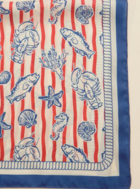 Daisy Stripe Crab Silk Scarf Detail 2 - ALTAR'D STATE KIDS