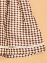 Kylie Gingham Toddler Dress Detail 4 - AS Kids
