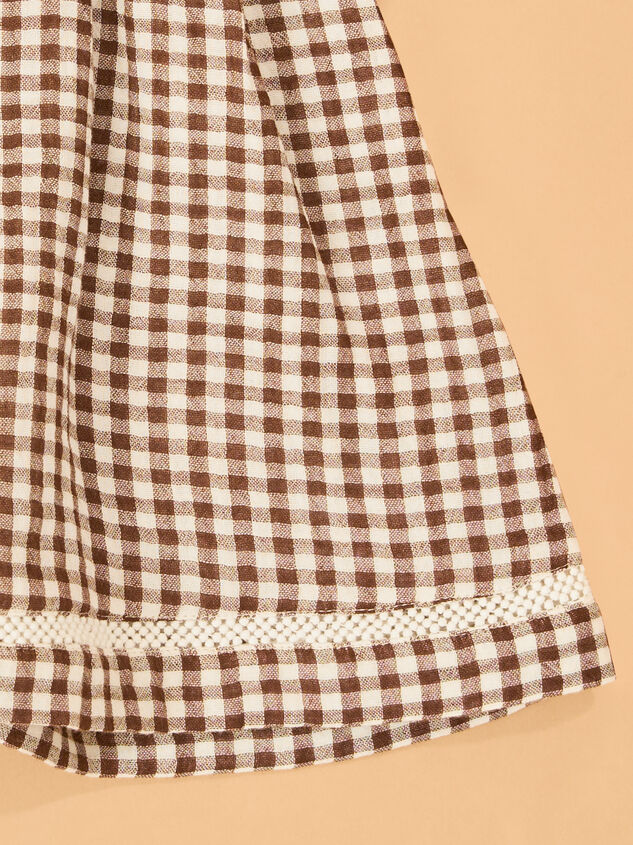 Kylie Gingham Toddler Dress Detail 4 - AS Kids