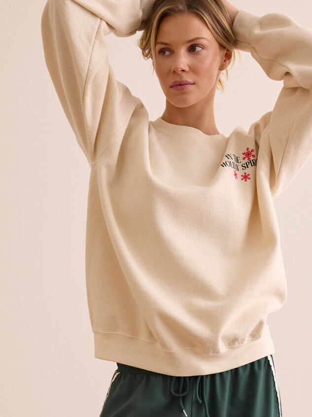 In The Holiday Spirit Graphic Pullover Detail 4 - AS Kids
