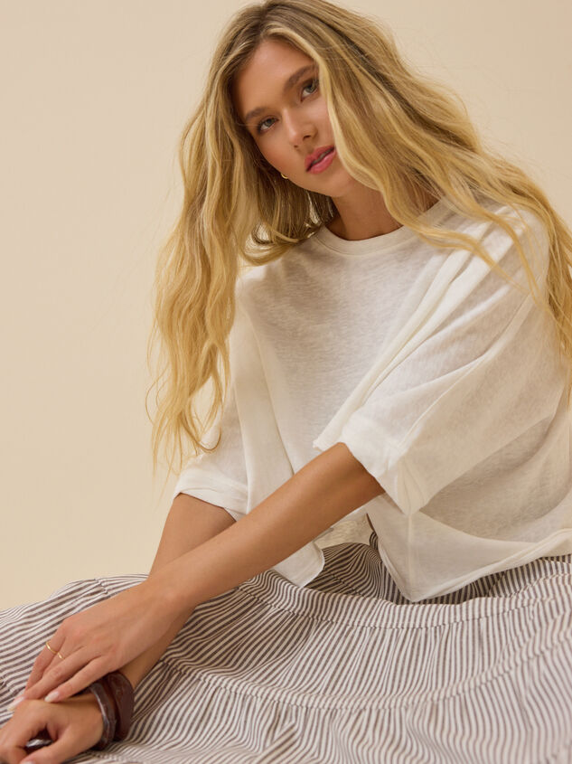 McKenna Oversized Boxy Crop Tee Detail 3 - AS Kids
