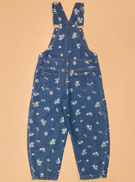 Layla Floral Barrel Jean Overall Detail 5 - AS Kids