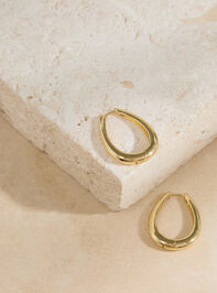 Olivia Oval Gold Hoops Detail 2 - ALTAR'D STATE KIDS
