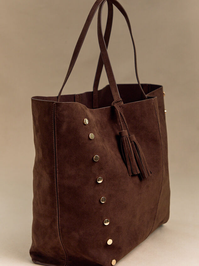 Riley Studded Suede Tote Detail 3 - AS Kids