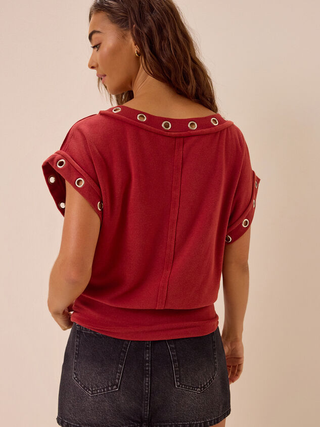 Jovie Boatneck Grommet Top Detail 5 - AS Kids