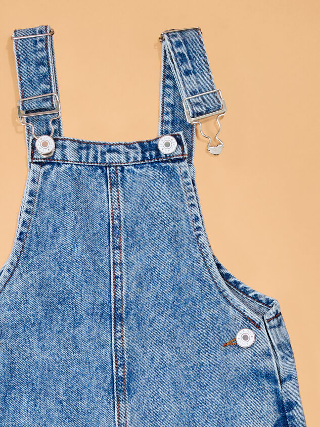 Madelyn Embroidered Daisy Infant Overalls Detail 3 - AS Kids