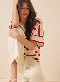 Dylan Striped V-Neck Top Detail 2 - AS Kids