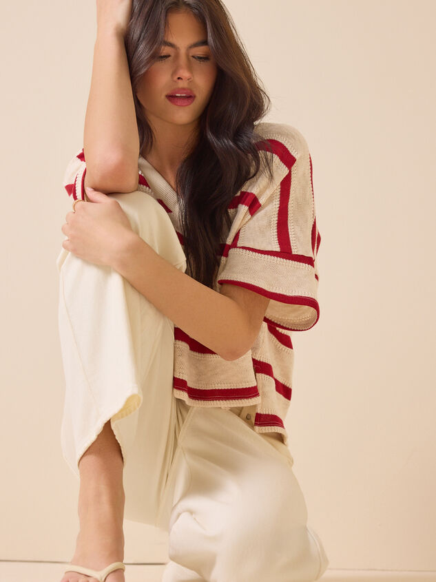 Dylan Striped V-Neck Top Detail 2 - AS Kids