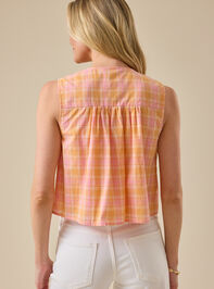 Kylie Plaid Tie Front Top Detail 6 - ALTAR'D STATE KIDS