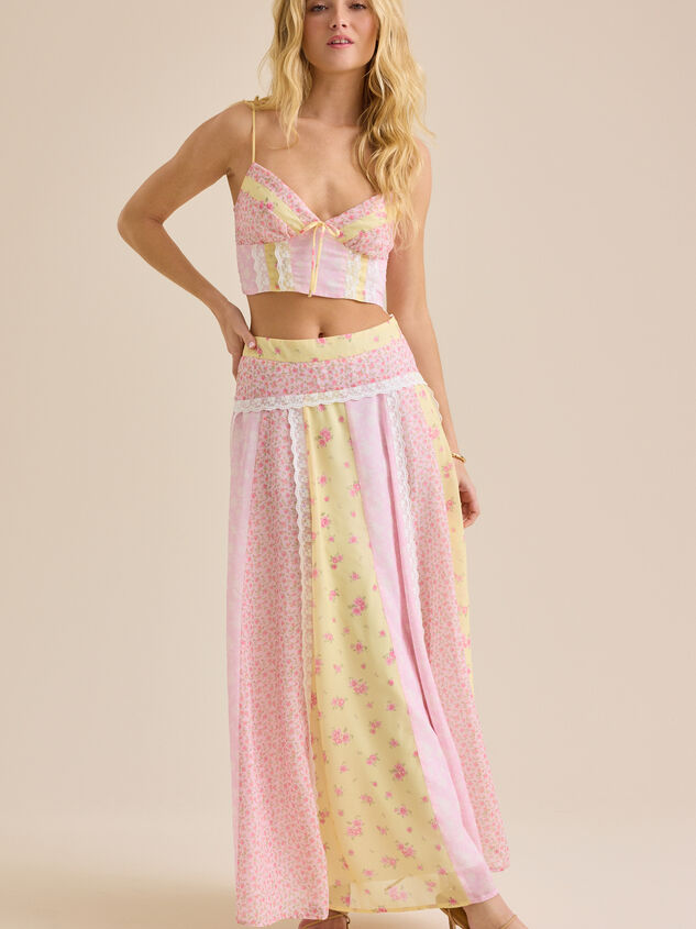 Buttercup Floral Maxi Skirt Detail 2 - ALTAR'D STATE KIDS